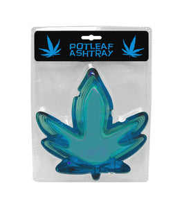 Blue Pot Leaf Ashtray