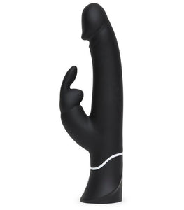 Happy Rabbit Realistic Black Usb Rechargeable Default Title