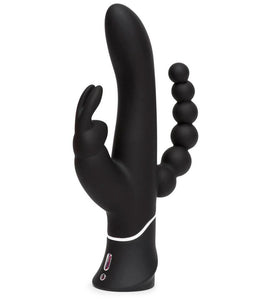 Happy Rabbit Triple Curve Rechargeable Rabbit Black Default Title
