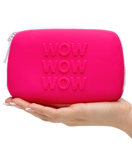 Happy Rabbit Wow Small Pink Silicone Zip Storage Bag