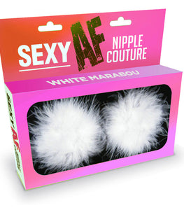 Sexy Af White Marabou Nipple Covers