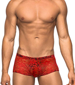 Mini Short Stretch Lace Red