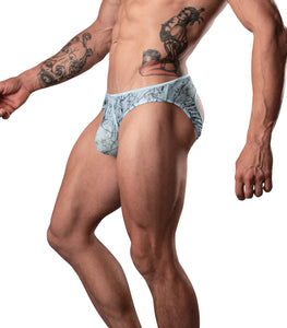 Marble Mesh Moonshine Jock Light Blue