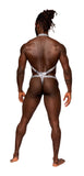 S'naked Harness Thong Silver/ Black