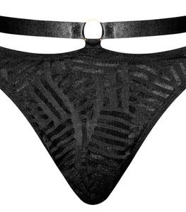 Rude Awakening Strap Thong Black