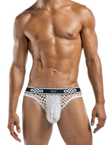 Peep Show Lo Rise Thong White Small Medium