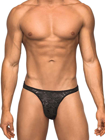 Bong Thong Stretch Lace Black Black