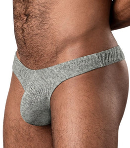 Ribbed & Ready Thong Grey