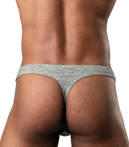 Ribbed & Ready Thong Grey