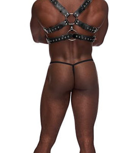 Gemini Leather Harness Black O/s