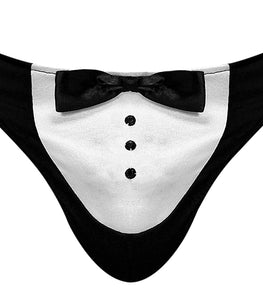 Novelty Maitre D Thong Black O/s