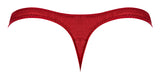 Nylon/spandex Pull Tab Thong Red O/s