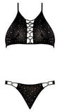 Glitz & Glam Halter Bralette & Panty Black