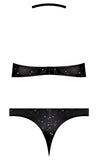 Glitz & Glam Halter Bralette & Panty Black