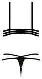 Glitz & Glam Bra & Thong Set Black Small Medium