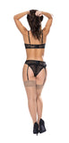 Ooh La Lace Demi Bra Garter & Tanga