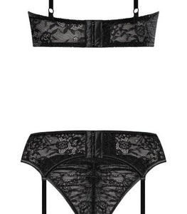 Ooh La Lace Demi Bra Garter & Tanga