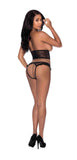 Love Star Bustier & Panty Set Black