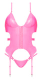 Club Candy Basque & Cheeky Panty Pink S/m