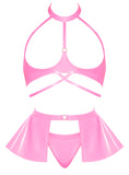 Club Candy Bra Skirt & Thong Pink