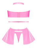 Club Candy Bra Skirt & Thong Pink