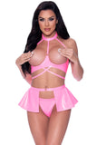 Club Candy Bra Skirt & Thong Pink