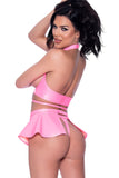 Club Candy Bra Skirt & Thong Pink