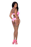 Club Candy Bra Harness & Panty Pink