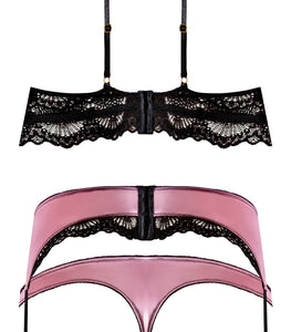 Sensual Desires Bra Cincher & Thong Mauve