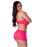 Get It Girl Bra Skirt & Thong Set Pink