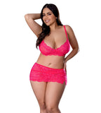 Get It Girl Bra Skirt & Thong Set Pink