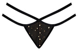 Glitz & Glam Split Crotch Thong Black