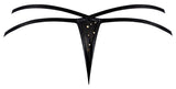 Glitz & Glam Split Crotch Thong Black