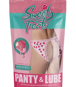 Split Back Panty S/m Strawberry