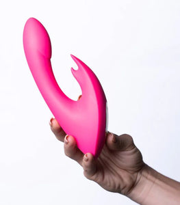 Leah Rechargeable Silicone Rabbit Massager Neon Pink