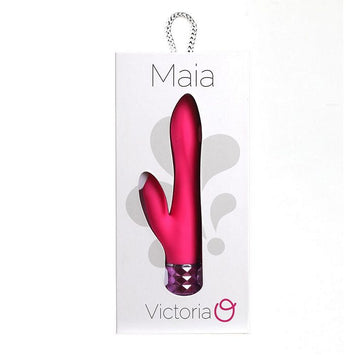 Victoria Rechargeable Silicone Dual Vibe Neon Pink Default Title