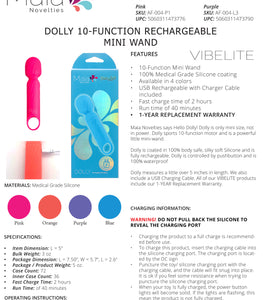 Dolly Blue Silicone Mini Wand Rechargeable