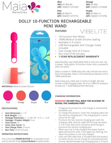 Dolly Pink Silicone Mini Wand Rechargeable Default Title
