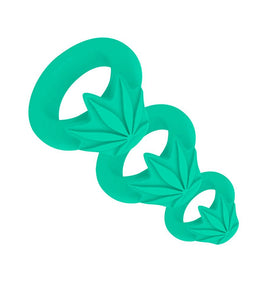 Hazey Silicone Pot Leaf 3 Ring Set