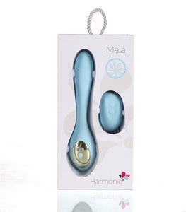 Harmonie Teal Bendable Dual Vibrator W/ Remote Control