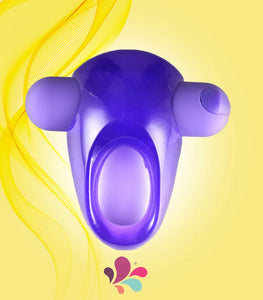 Casey Rechargeable Vibrating Erection Enhancer Ring Purple