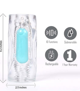 Aster Clear Stroker W/ Rechargeable Bullet Default Title