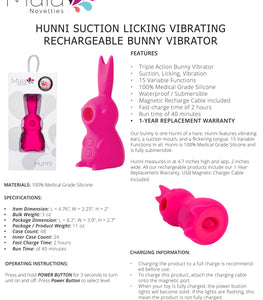 Hunni Bunny Shaped Suction Vibrator Default Title