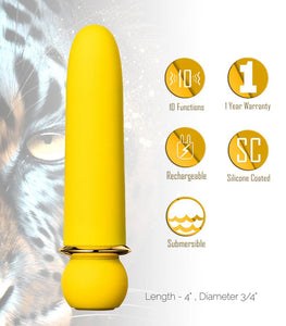 Jaguar Powerful Bullet Yellow Rechargeable