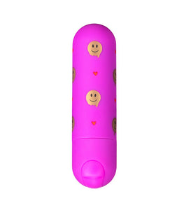 Giggly Super Charged Mini Bullet W/ Smiley Face Pattern