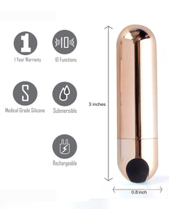 Jessi Rechargeable Mini Bullet Rose Gold