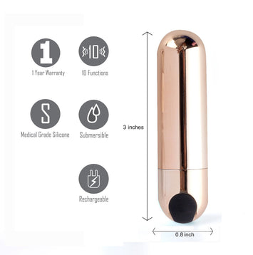 Jessi Rechargeable Mini Bullet Rose Gold Default Title