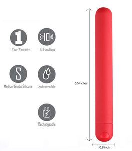 Abbie Long Rechargeable Bullet Red