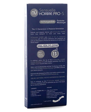 Sensuelle Homme Pro-s Prostate Massager Navy Blue Default Title