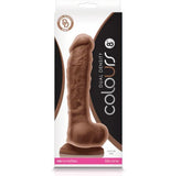 Colours Dual Density 8in Dildo Brown Default Title